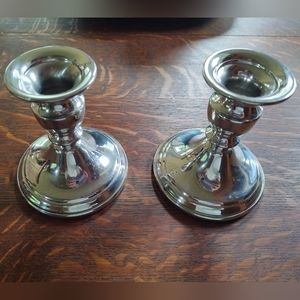 Stieff Pewter Candle Holder pair